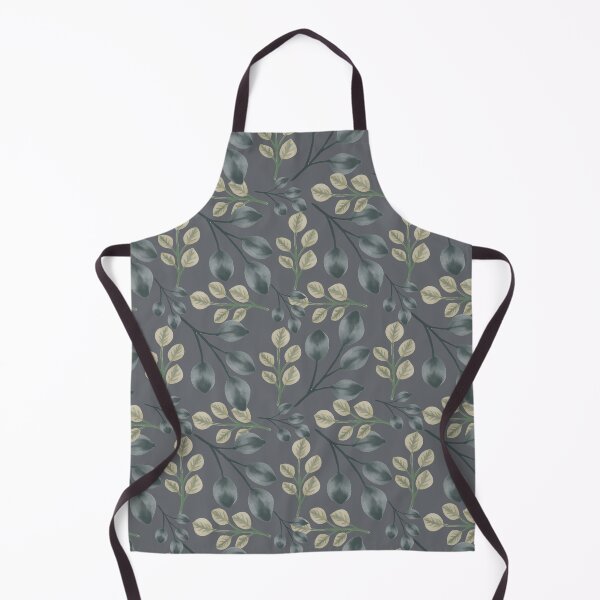 Item preview, Botanical Foliage Slate Gray Seamless Pattern Art designed and sold by ​Jyoti Digital Artist.