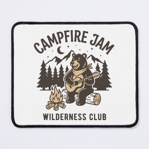 Item preview, Campfire Bear Guitar Music designed and sold by Chillo tees.