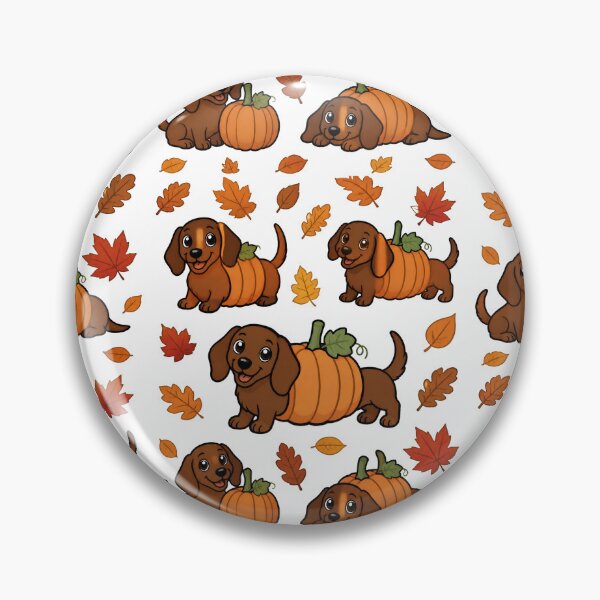 Item preview, Cute Pumpkin Dachshund Dog Halloween Costume Fall Sticker Art designed and sold by wildsilencee.