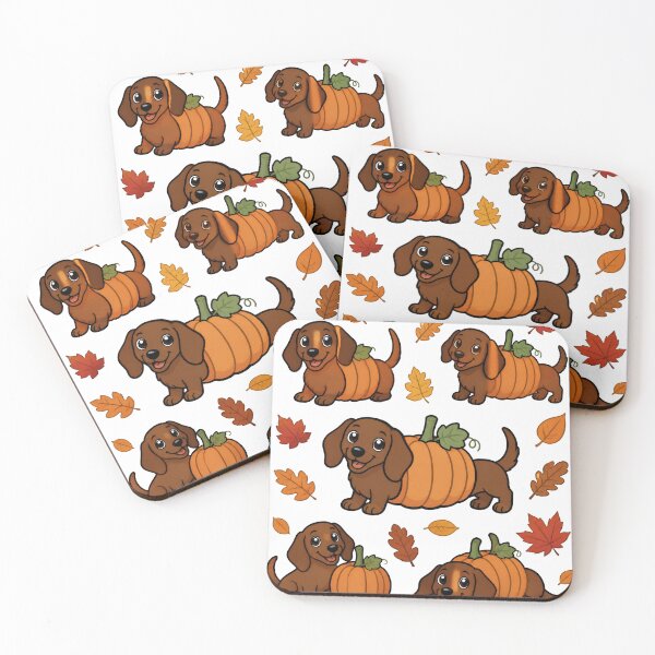 Item preview, Cute Pumpkin Dachshund Dog Halloween Costume Fall Sticker Art designed and sold by wildsilencee.