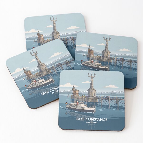 Item preview, Lake Constance Konstanz Harbor & Imperia Vintage Germany designed and sold by strandbar.