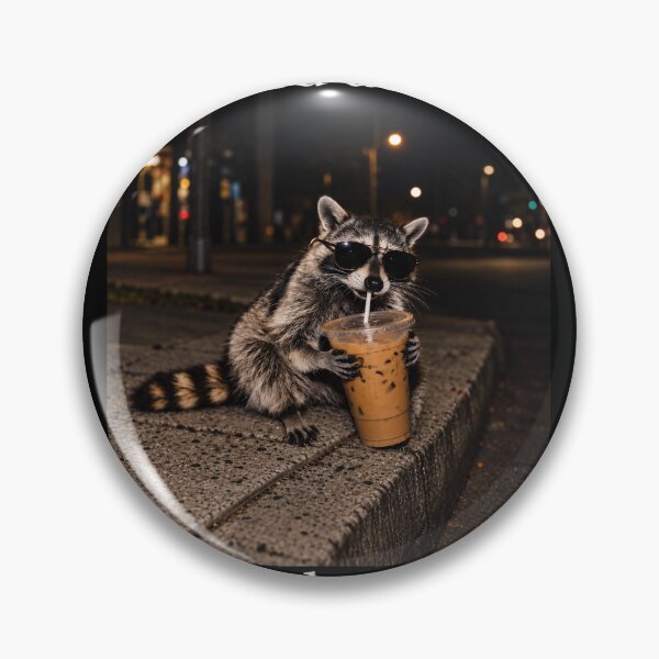 Item preview, Weird Aunts Build Character Raccoon Drinking Iced Coffee Funny designed and sold by SonnyGilmore.