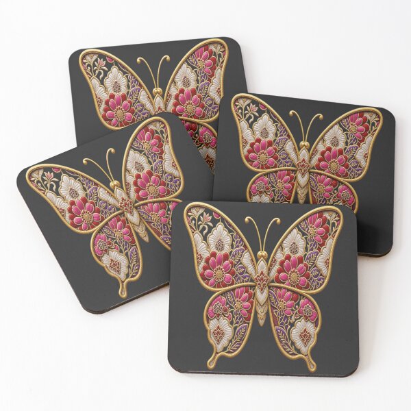 Item preview, 3D Ornate Floral Baroque Butterfly & Seamless Pattern designed and sold by Breezes-of-Ida.