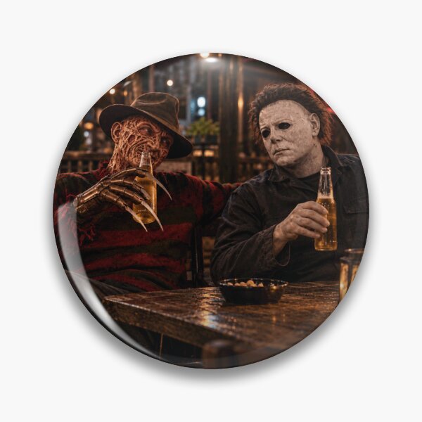Item preview, Freddy Krueger Tshirts Freddy-Krueger And Michael Myers Beer Night Halloween Horror designed and sold by welshverniceABC.
