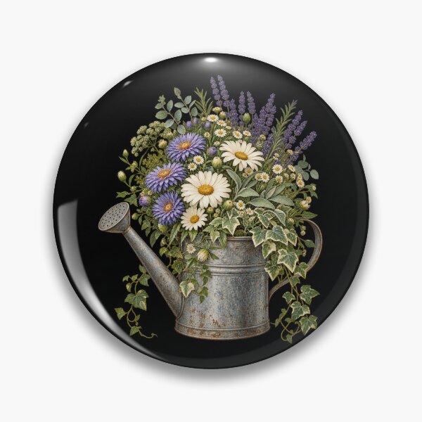 Item preview, Vintage Watering Can Wildflowers designed and sold by haitrieuic96.