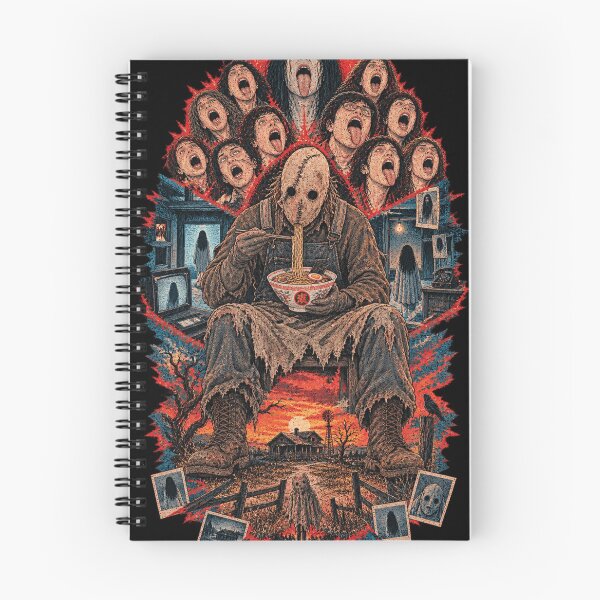 Item preview, Burlap Sack Stitched Mask Slasher Eating Ramen - Vintage Farm Horror Collage designed and sold by BRTHRCNK01.