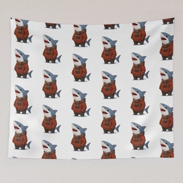 Item preview, Cozy Fall Shark – Autumn Animal Gift designed and sold by Icareis-Studios.