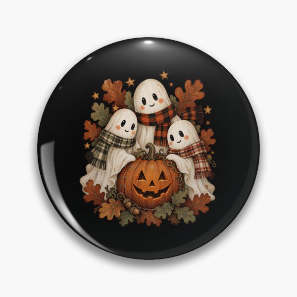 Item preview, Plaid Scarf Ghost Pumpkin Friends designed and sold by haitrieuic96.