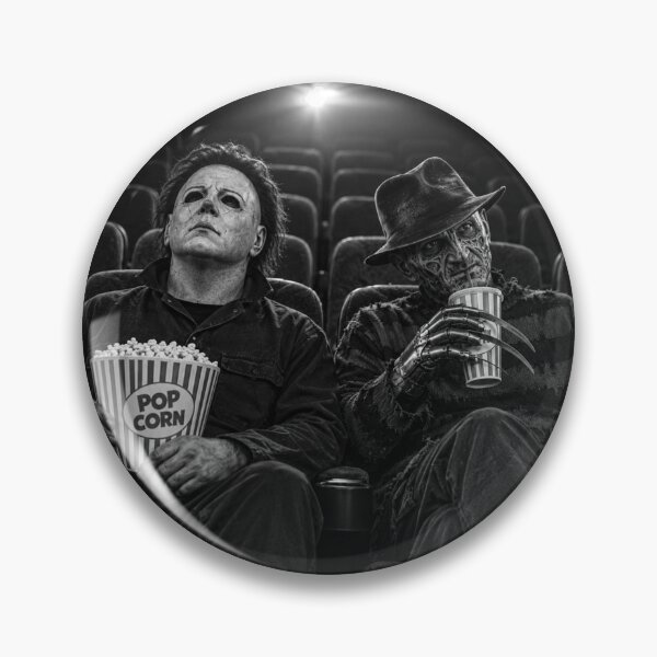 Item preview, Freddy Krueger Tshirts Freddy-Krueger And Michael Myers At The Movie Theater Halloween Horror designed and sold by welshverniceABC.