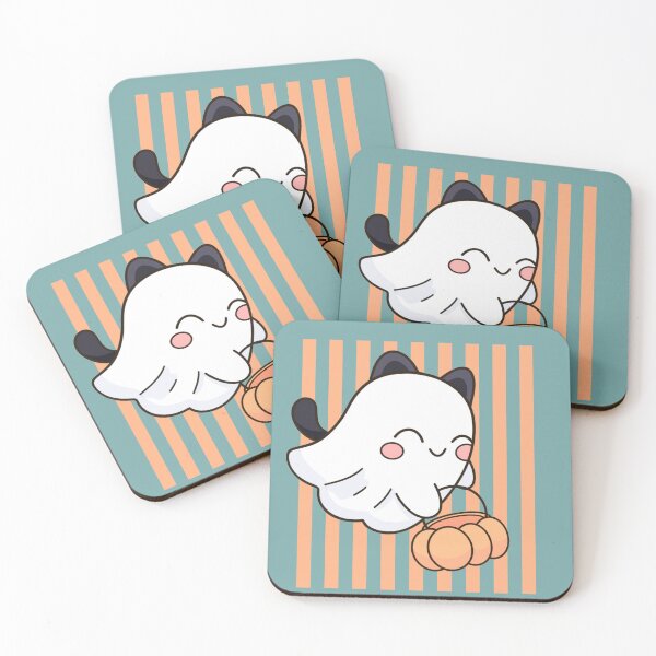 Item preview, Cute Cat Ghost Halloween Illustration designed and sold by Porpor Artwork.