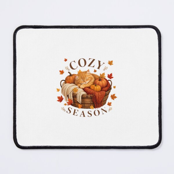 Item preview, Cozy Season Sleeping Cat In Pumpkin Basket Autumn Art designed and sold by Créative touche .