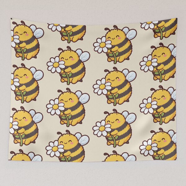 Item preview, Cute Bumblebee Hugging a Daisy designed and sold by Rariks.