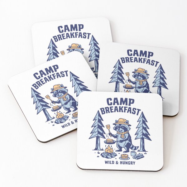 Item preview, Camping Raccoon Cooking Pancakes designed and sold by Chillo tees.