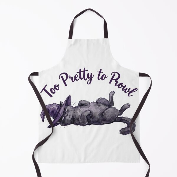 Item preview, Too Pretty to Prowl – Funny Witch Cat Halloween Watercolor designed and sold by AsolsArts.