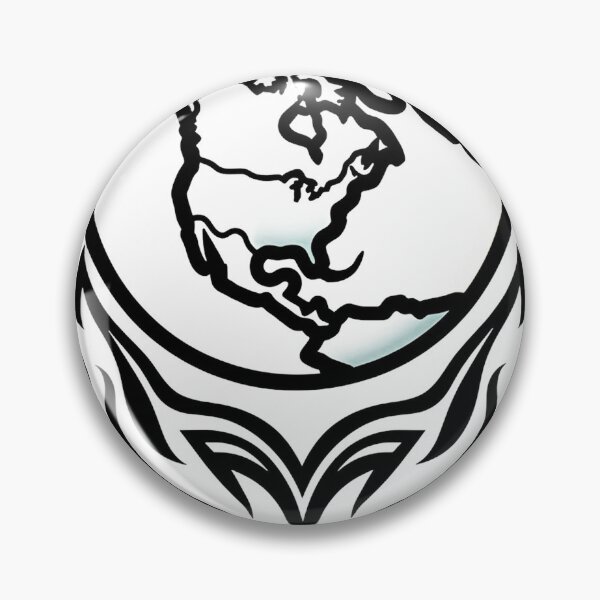 Item preview, Tribal Globe Tattoo Flash Design: Traveler's Emblem designed and sold by Qubivibe.
