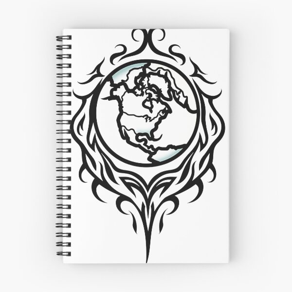 Item preview, Tribal Globe Tattoo Flash Design: Traveler's Emblem designed and sold by Qubivibe.