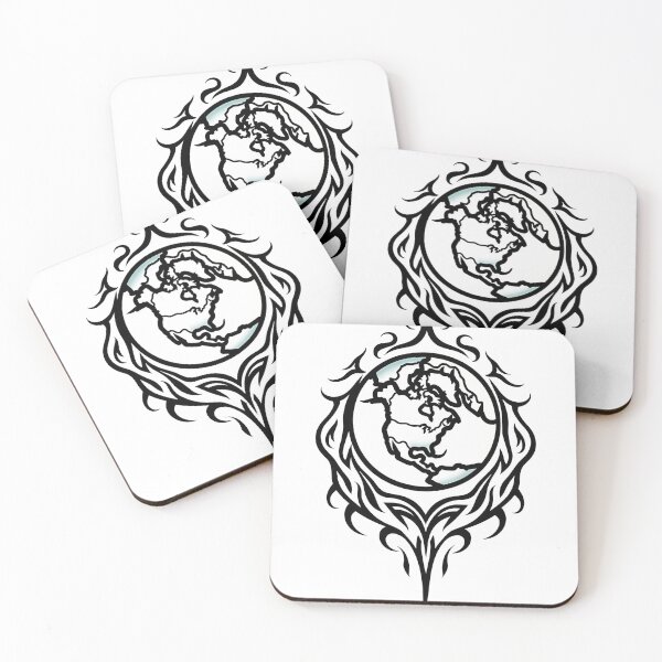 Item preview, Tribal Globe Tattoo Flash Design: Traveler's Emblem designed and sold by Qubivibe.