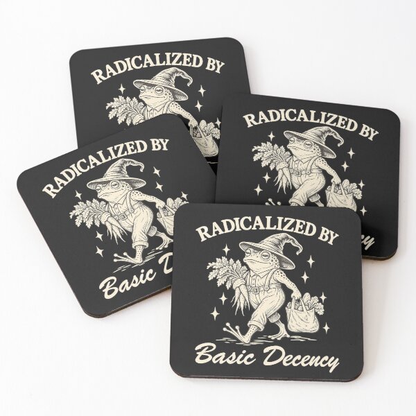 Item preview, Radicalized By Basic Decency Funny Cottagecore Frog Gardening Graphic designed and sold by CarlaKaise.