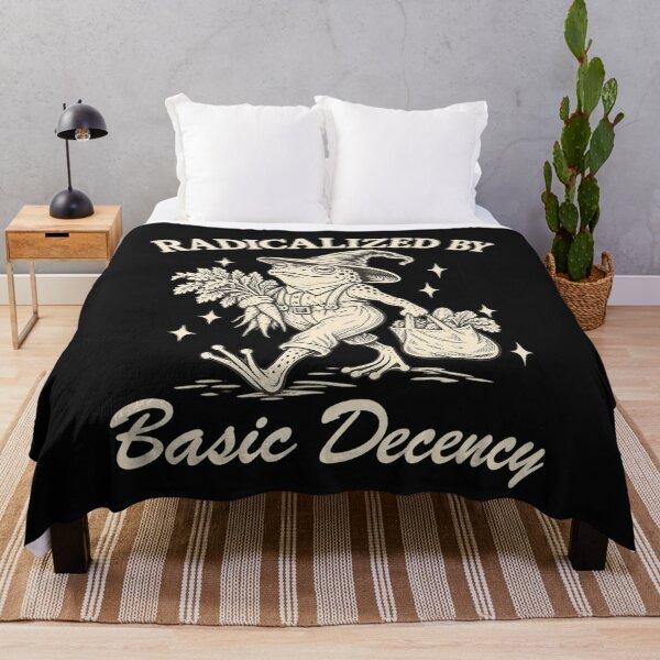 Item preview, Radicalized By Basic Decency Funny Cottagecore Frog Gardening Graphic designed and sold by CarlaKaise.