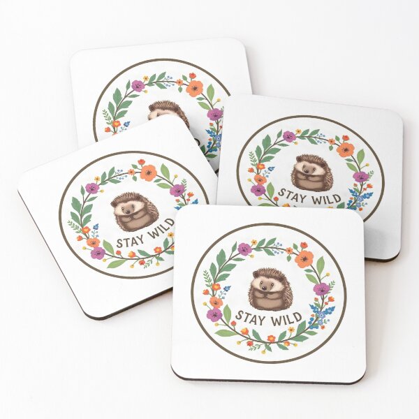 Item preview, Hedgehog Floral Garden Nature Art designed and sold by Arc2020.
