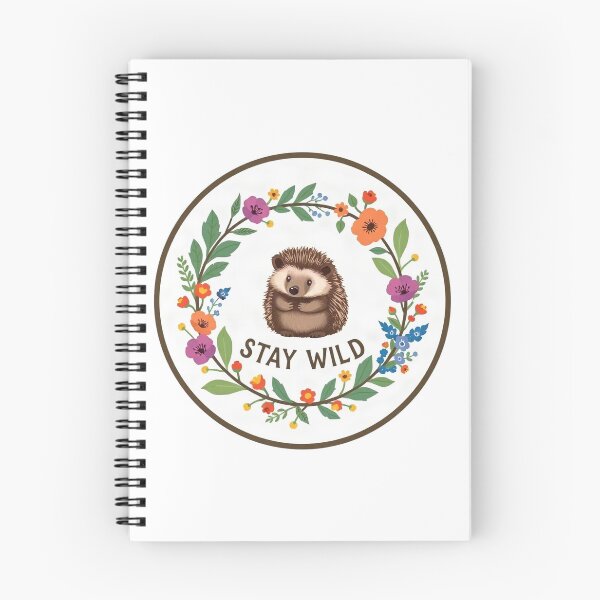 Item preview, Hedgehog Floral Garden Nature Art designed and sold by Arc2020.