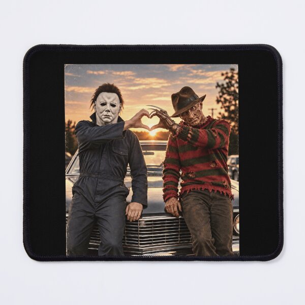 Item preview, Freddy Krueger Tshirts Freddy-Krueger And Michael-Myers Making A Heart Horror Movie designed and sold by welshverniceABC.
