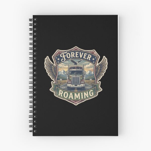 Item preview, Forever Roaming Route 66 Vintage Semi Truck Eagle Shield designed and sold by PoleksGraphics.