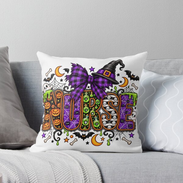 Item preview, Spooky Halloween Nurse Witch Hat & Potions designed and sold by QuirkyQuoteTees.
