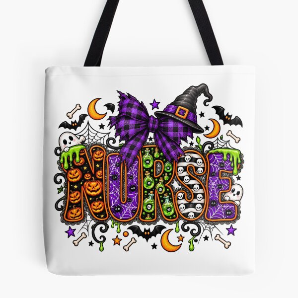 Item preview, Spooky Halloween Nurse Witch Hat & Potions designed and sold by QuirkyQuoteTees.