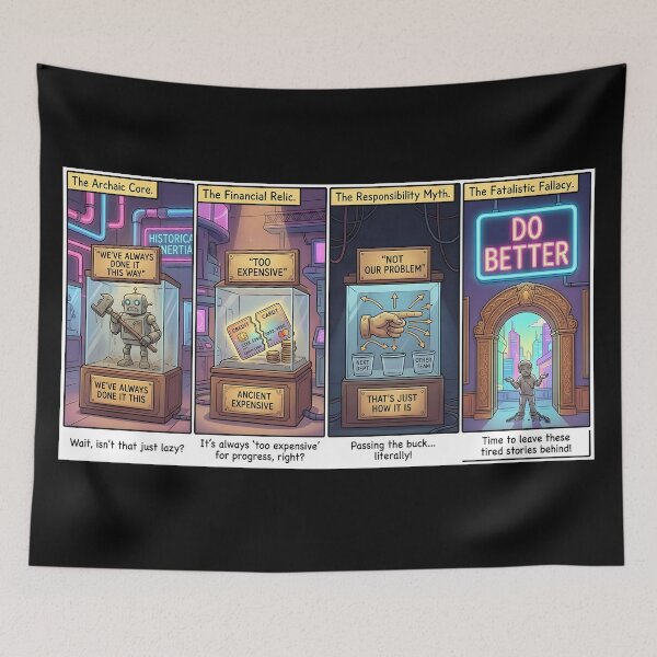 Item preview, Museum of Excuses – Four Retro Excuses Against Progress designed and sold by Mianku | Für das Leben.