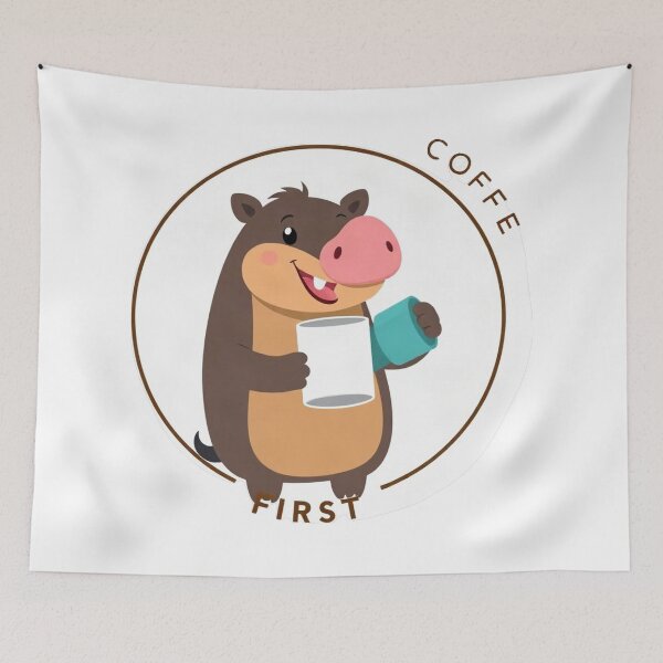 Item preview, Happy Tapir Coffee Lover Design designed and sold by Arc2020.