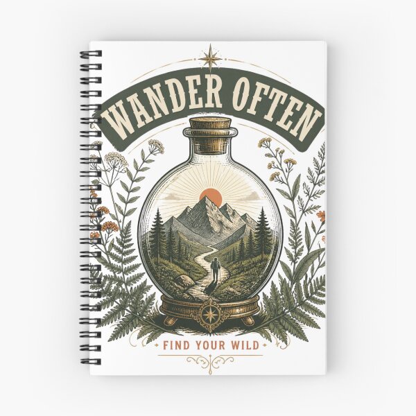 Item preview, Wander Often Mountain Adventure Vintage Art designed and sold by GenZStickerHub1.