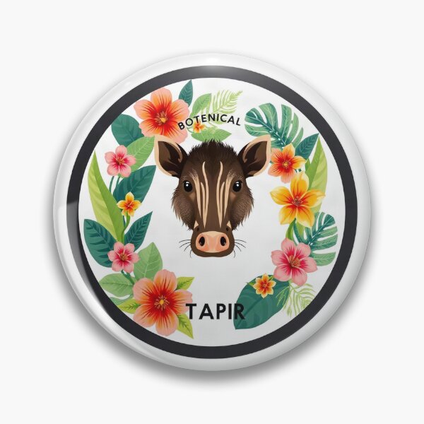 Item preview, Floral Tapir Botanical Illustration designed and sold by Arc2020.