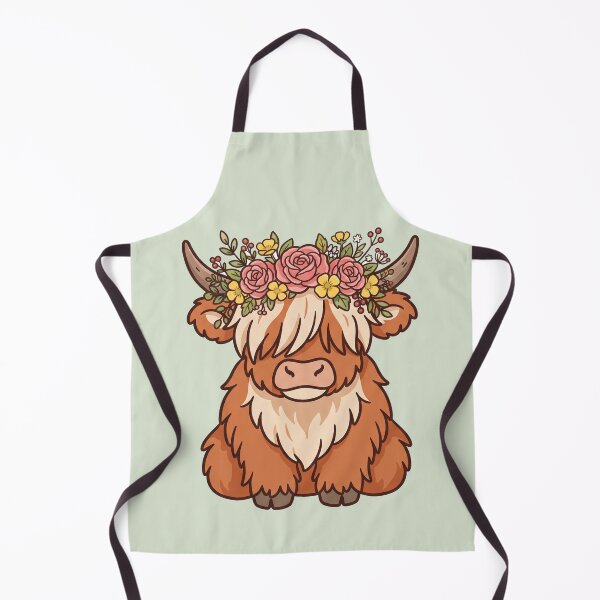 Item preview, Highland Cow with Flower Crown designed and sold by Rariks.