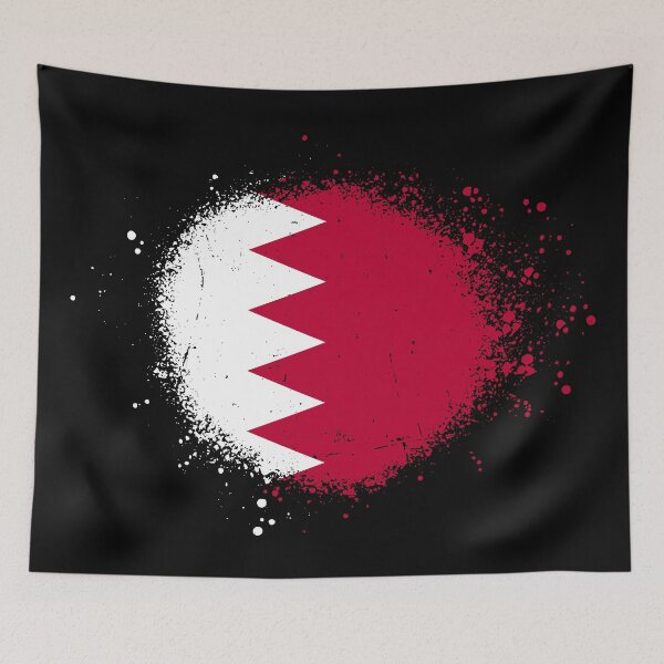 Item preview, Bahrain Flag Spray Paint Splatter Style designed and sold by DelfDesign.