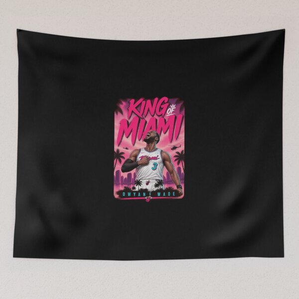 Item preview, Dwyane Wade King of Miami Retro Basketball Art-24 designed and sold by MarianBetty.