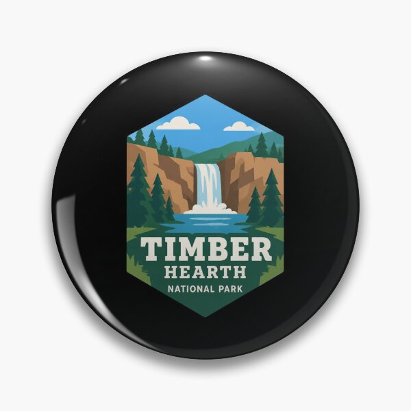 Item preview, Timber Hearth Badge designed and sold by FieldsnancyArts.