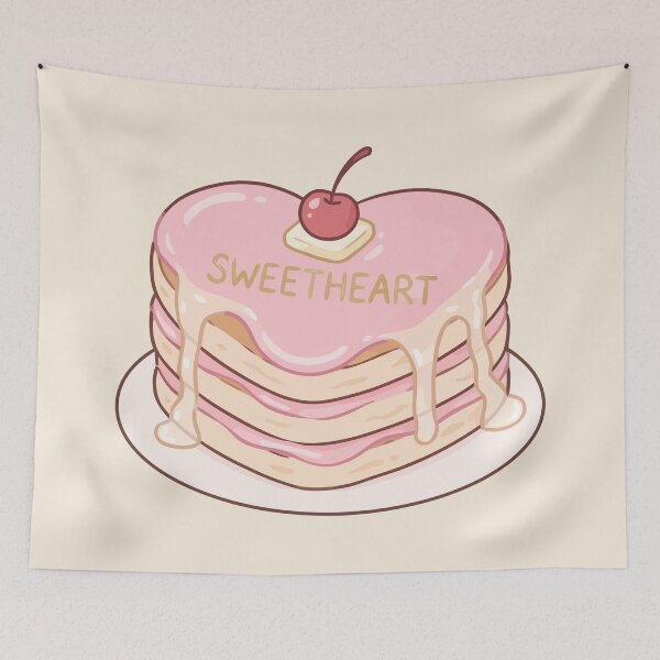 Item preview, Sweetheart Pink Heart Shaped Pancakes designed and sold by Amir Faysal.