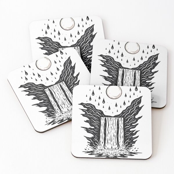 Item preview, Zambia's Victoria Falls Sacred Geometry Tattoo Flash designed and sold by Qubivibe.
