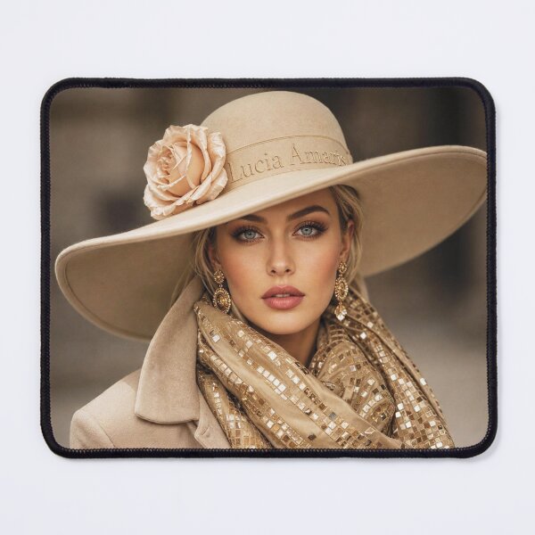 Item preview, Elegant Fashion Portrait of Woman in Luxury Hat designed and sold by Lucia Amaris Art.