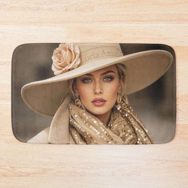 Item preview, Elegant Fashion Portrait of Woman in Luxury Hat designed and sold by Lucia Amaris Art.