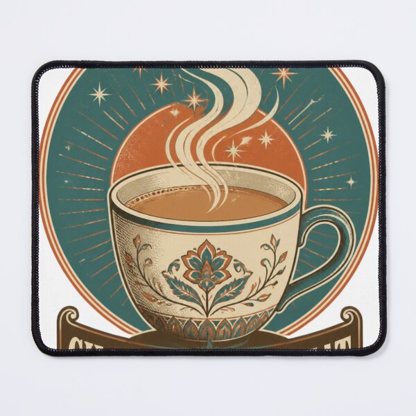 Item preview, Chai Quiet Repeat Cozy Tea Vintage Illustration designed and sold by GenZStickerHub1.