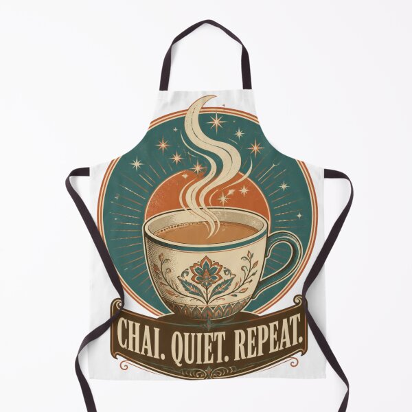 Item preview, Chai Quiet Repeat Cozy Tea Vintage Illustration designed and sold by GenZStickerHub1.