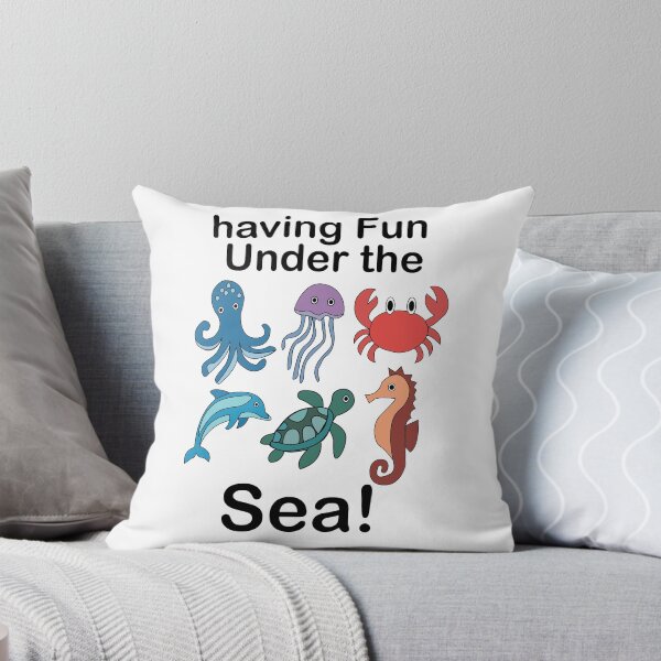 Item preview, Sea Creatures Having Fun Under The Sea designed and sold by Nisha Prabhu.