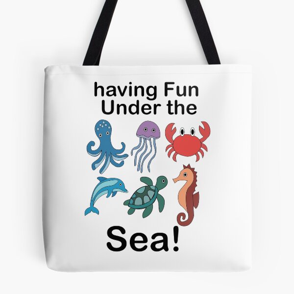 Item preview, Sea Creatures Having Fun Under The Sea designed and sold by Nisha Prabhu.