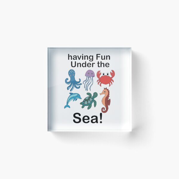 Item preview, Sea Creatures Having Fun Under The Sea designed and sold by Nisha Prabhu.