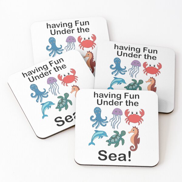 Item preview, Sea Creatures Having Fun Under The Sea designed and sold by Nisha Prabhu.