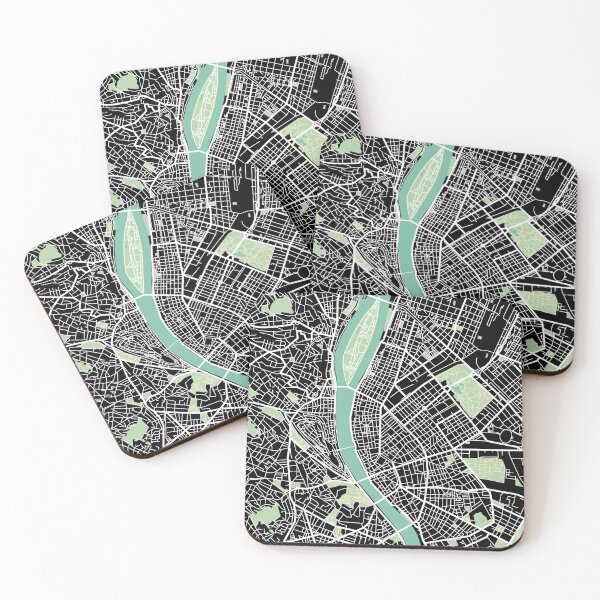 Item preview, Budapest Map Hungary City Europe designed and sold by MapsByLeo.