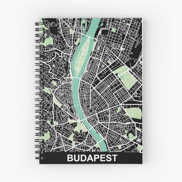 Item preview, Budapest Map Hungary City Europe designed and sold by MapsByLeo.