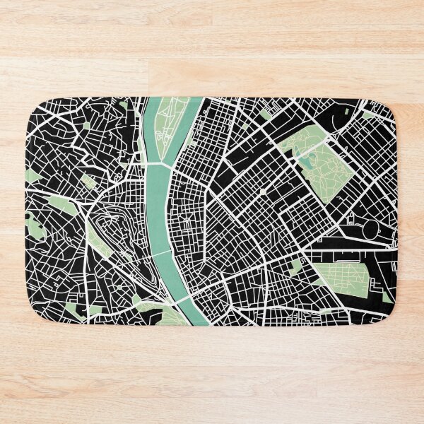Item preview, Budapest Map Hungary City Europe designed and sold by MapsByLeo.